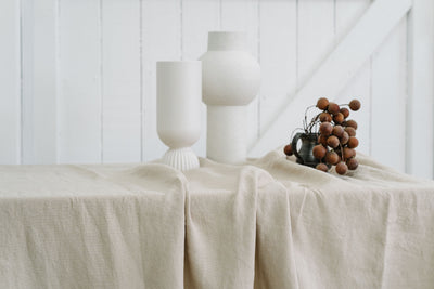 Linen Table Cloth in Natural