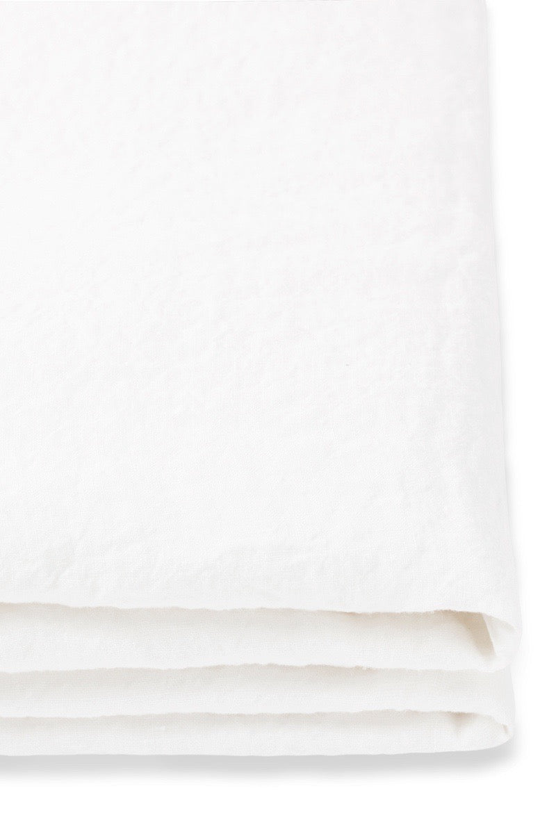 Linen Fitted Sheet in White