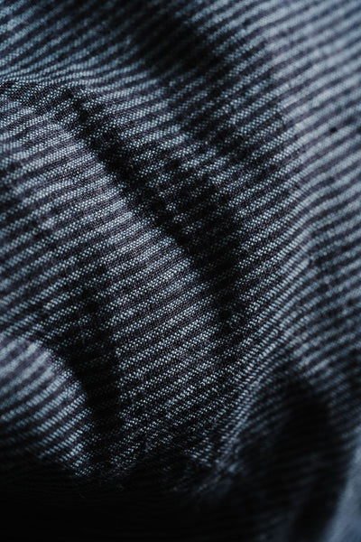 Linen Quilt Cover In Inkstripe